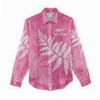 New Zealand Lawn Bowls Breast Cancer Personalized Women Casual Shirt Wrap-Around Silver Fern - Aussie Hoodie