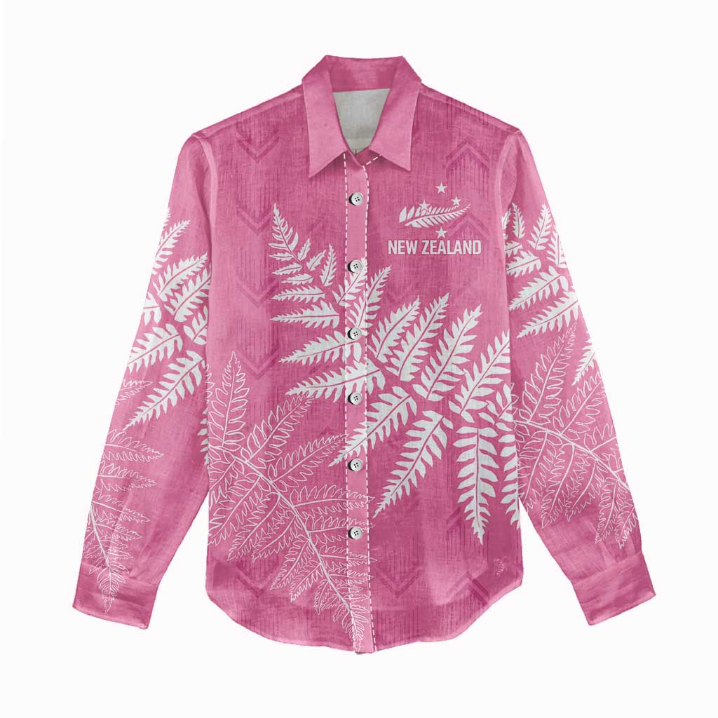 New Zealand Lawn Bowls Breast Cancer Personalized Women Casual Shirt Wrap-Around Silver Fern - Aussie Hoodie