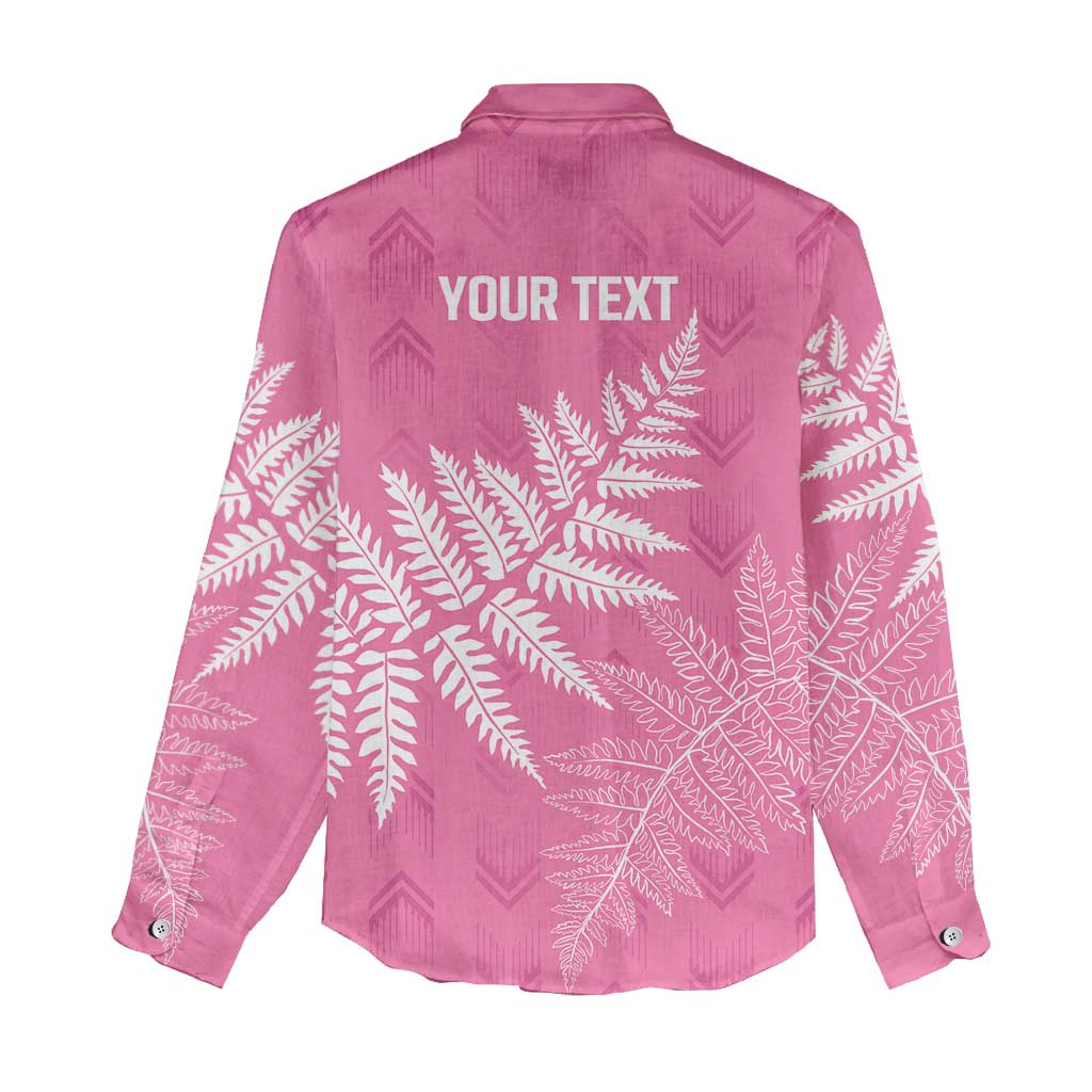 New Zealand Lawn Bowls Breast Cancer Personalized Women Casual Shirt Wrap-Around Silver Fern - Aussie Hoodie