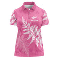 New Zealand Lawn Bowls Breast Cancer Personalized Women Polo Shirt Wrap-Around Silver Fern - Aussie Hoodie