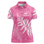 New Zealand Lawn Bowls Breast Cancer Personalized Women Polo Shirt Wrap-Around Silver Fern - Aussie Hoodie