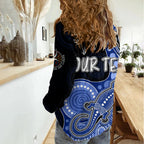 Personalised NAIDOC Week 2023 AFL Kangaroos Women Casual Shirt Aboriginal Dot Art Lizard Mix Boomerang LT7