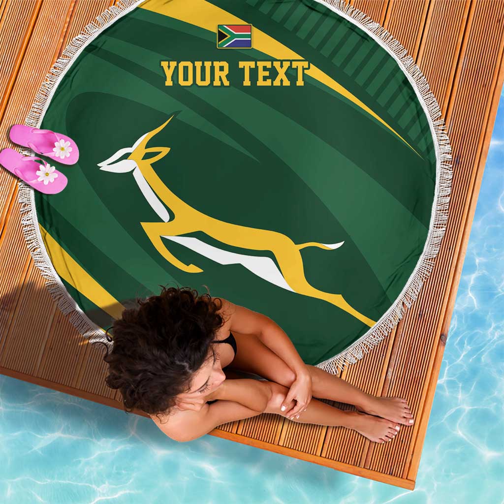 Personalized South Africa Rugby Bokke Beach Blanket Minimalism Style