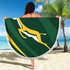 Personalized South Africa Rugby Bokke Beach Blanket Minimalism Style