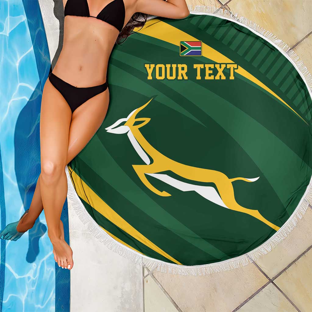 Personalized South Africa Rugby Bokke Beach Blanket Minimalism Style
