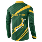 Personalized South Africa Rugby Bokke Button Sweatshirt Minimalism Style
