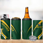 Personalized South Africa Rugby Bokke 4 in 1 Can Cooler Tumbler Minimalism Style