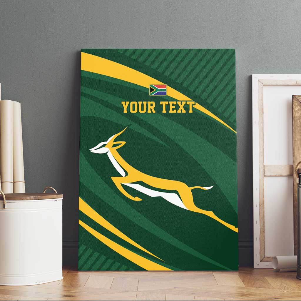 Personalized South Africa Rugby Bokke Canvas Wall Art Minimalism Style