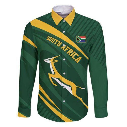 Personalized South Africa Rugby Bokke Family Matching Mermaid Dress and Hawaiian Shirt Minimalism Style