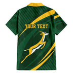 Personalized South Africa Rugby Bokke Family Matching Off The Shoulder Long Sleeve Dress and Hawaiian Shirt Minimalism Style