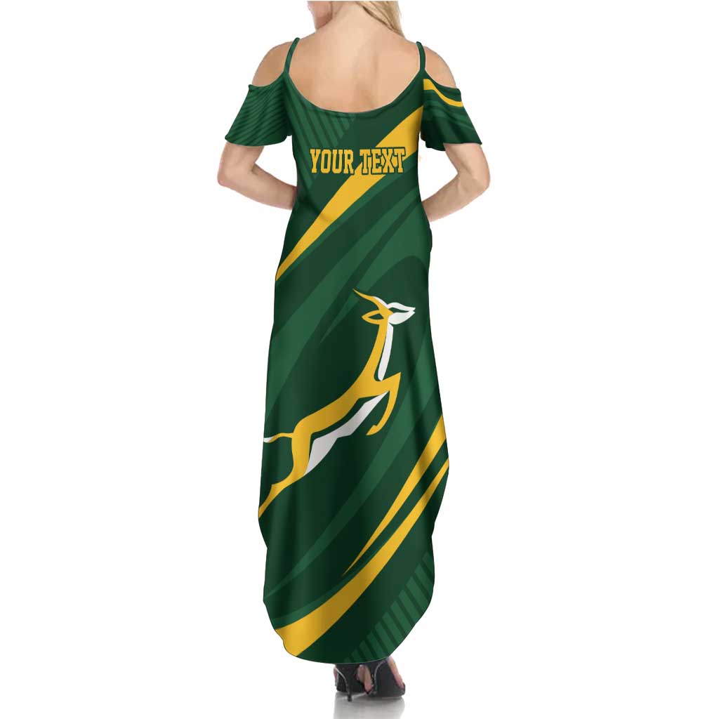Personalized South Africa Rugby Bokke Family Matching Summer Maxi Dress and Hawaiian Shirt Minimalism Style