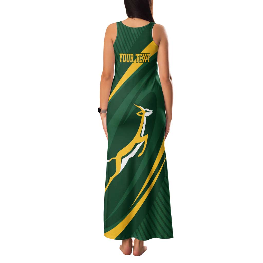 Personalized South Africa Rugby Bokke Family Matching Tank Maxi Dress and Hawaiian Shirt Minimalism Style