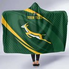Personalized South Africa Rugby Bokke Hooded Blanket Minimalism Style