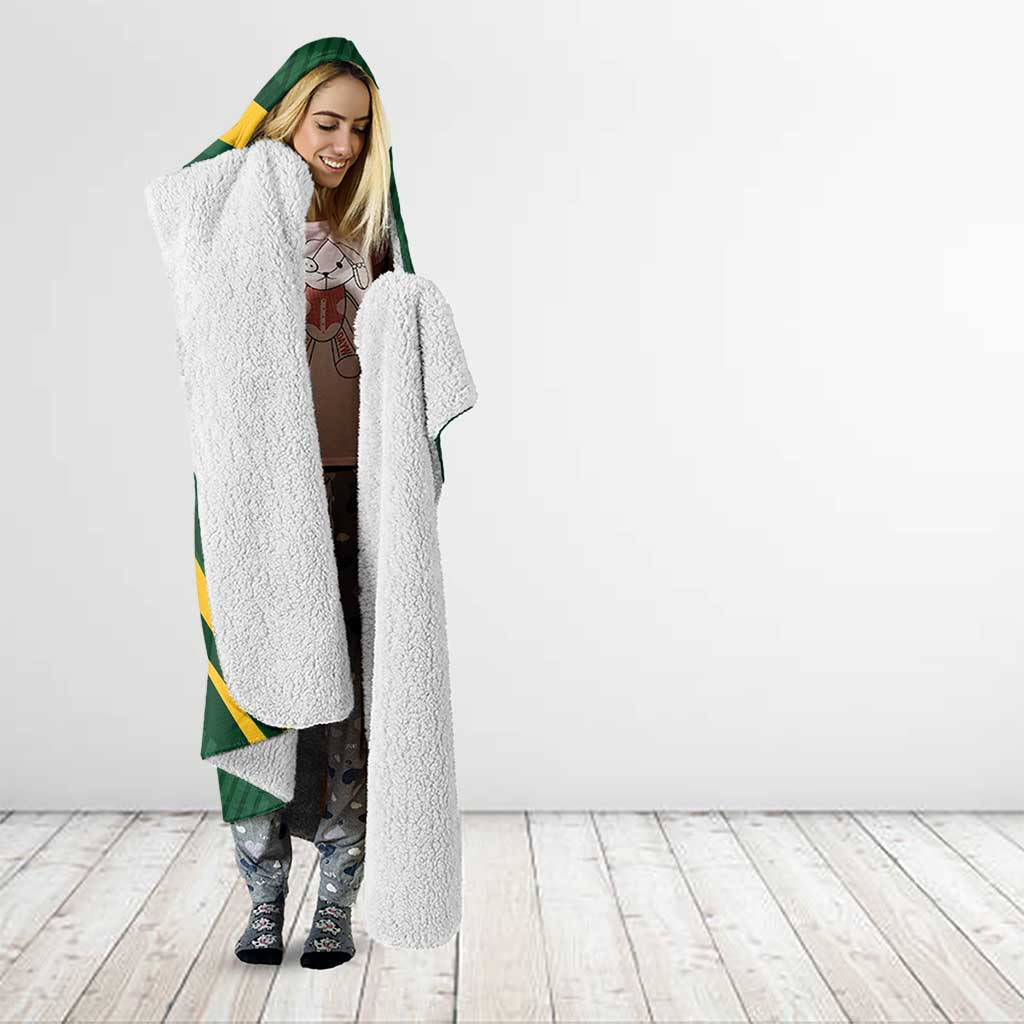 Personalized South Africa Rugby Bokke Hooded Blanket Minimalism Style