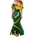 Personalized South Africa Rugby Bokke Mermaid Dress Minimalism Style