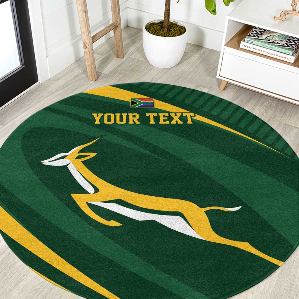 Personalized South Africa Rugby Bokke Round Carpet Minimalism Style