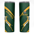 Personalized South Africa Rugby Bokke Skinny Tumbler Minimalism Style