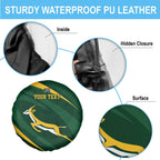 Personalized South Africa Rugby Bokke Spare Tire Cover Minimalism Style