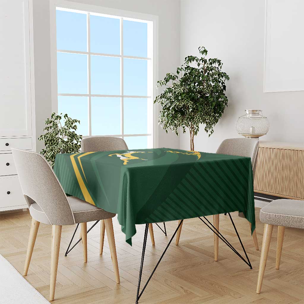 Personalized South Africa Rugby Bokke Tablecloth Minimalism Style