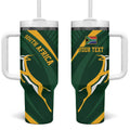 Personalized South Africa Rugby Bokke Tumbler With Handle Minimalism Style