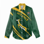 Personalized South Africa Rugby Bokke Women Casual Shirt Minimalism Style