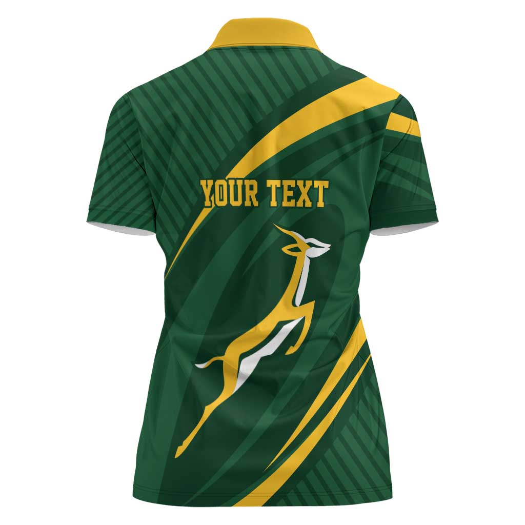 Personalized South Africa Rugby Bokke Women Polo Shirt Minimalism Style