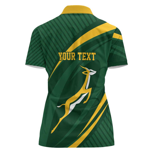 Personalized South Africa Rugby Bokke Women Polo Shirt Minimalism Style