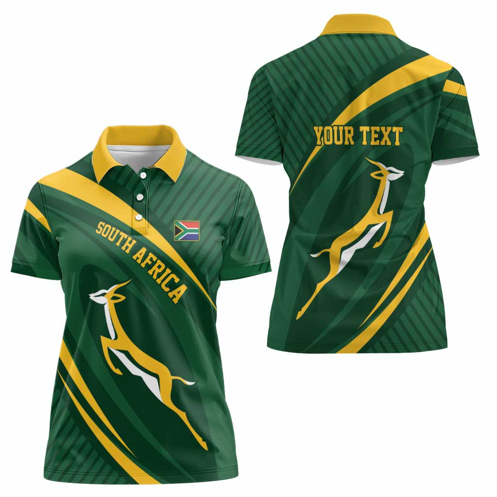 Personalized South Africa Rugby Bokke Women Polo Shirt Minimalism Style