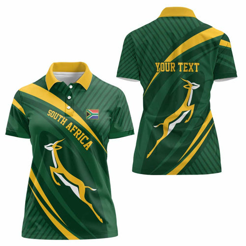 Personalized South Africa Rugby Bokke Women Polo Shirt Minimalism Style