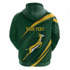 Personalized South Africa Rugby Bokke Zip Hoodie Minimalism Style