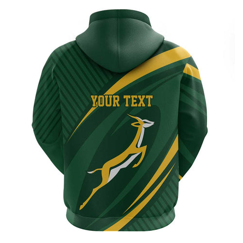 Personalized South Africa Rugby Bokke Zip Hoodie Minimalism Style