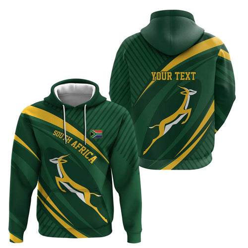 Personalized South Africa Rugby Bokke Zip Hoodie Minimalism Style