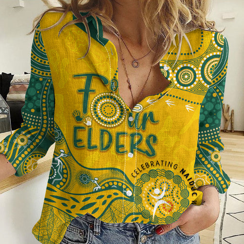 Personalised NAIDOC Week 2023 Aboriginal Women Casual Shirt Australia Socceroos Indigenous LT7