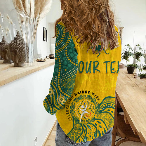 Personalised NAIDOC Week 2023 Aboriginal Women Casual Shirt Australia Socceroos Indigenous LT7