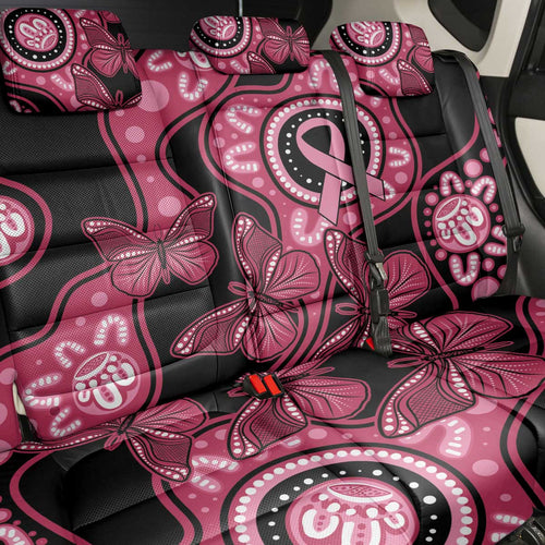 Australia Indigenous Back Car Seat Cover Breast Cancer Black Aboriginal Butterfly