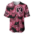 Australia Indigenous Baseball Jersey Breast Cancer Black Aboriginal Butterfly