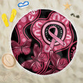 Australia Indigenous Beach Blanket Breast Cancer Black Aboriginal Butterfly