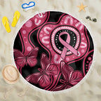 Australia Indigenous Beach Blanket Breast Cancer Black Aboriginal Butterfly