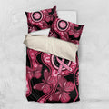 Australia Indigenous Bedding Set Breast Cancer Black Aboriginal Butterfly