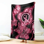 Australia Indigenous Blanket Breast Cancer Black Aboriginal Butterfly