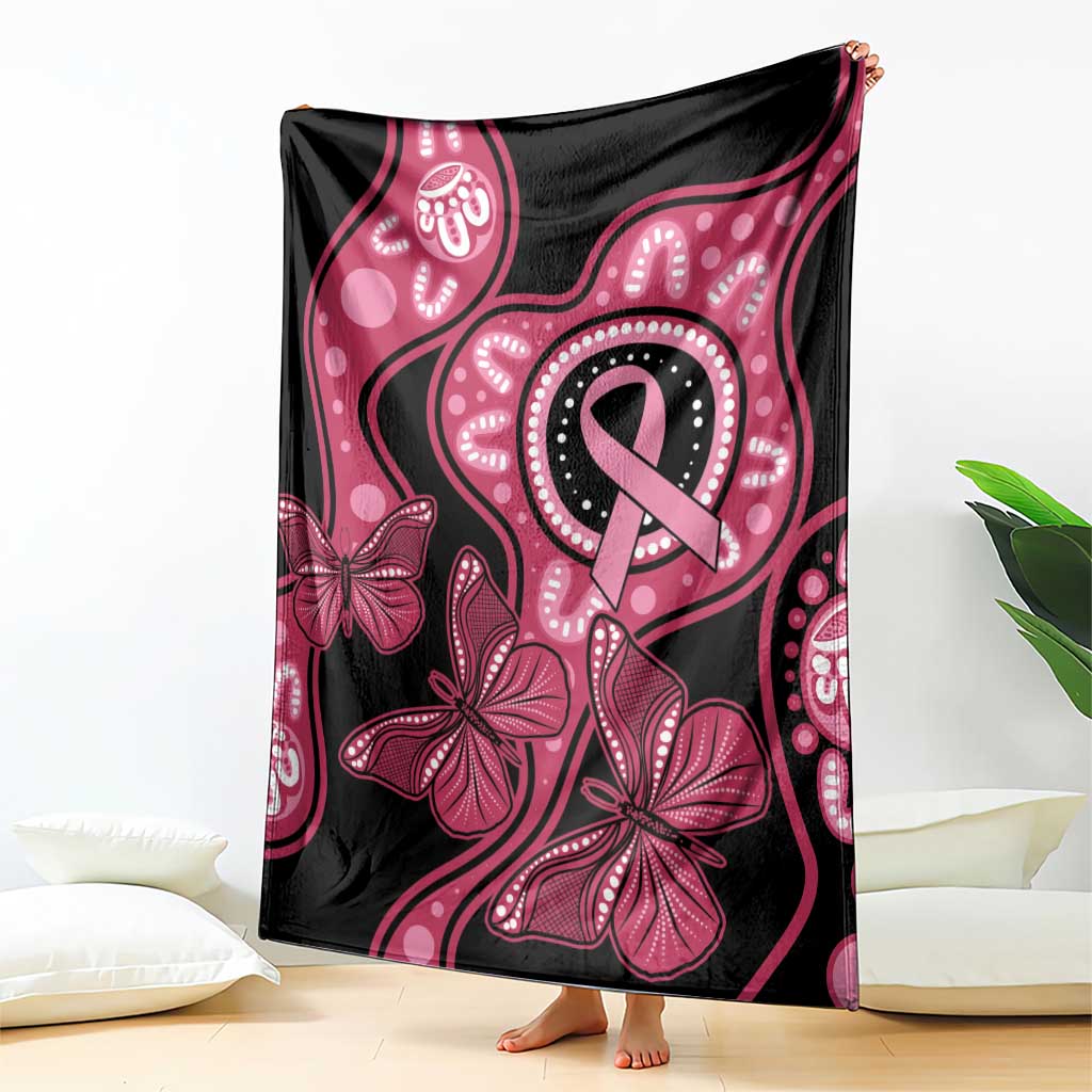 Australia Indigenous Blanket Breast Cancer Black Aboriginal Butterfly