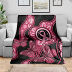 Australia Indigenous Blanket Breast Cancer Black Aboriginal Butterfly