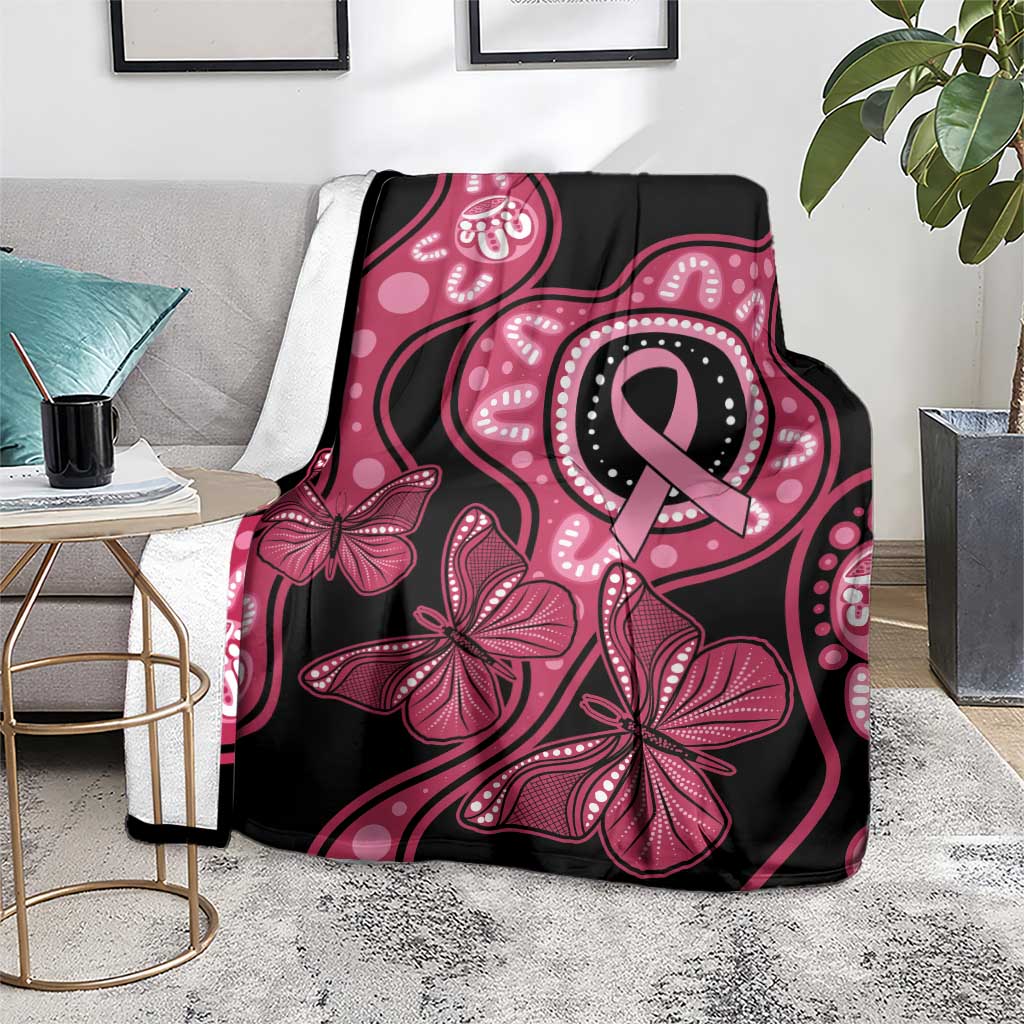 Australia Indigenous Blanket Breast Cancer Black Aboriginal Butterfly