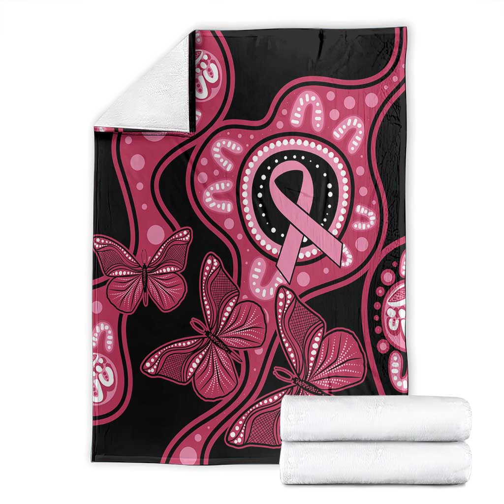 Australia Indigenous Blanket Breast Cancer Black Aboriginal Butterfly