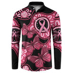Australia Indigenous Button Sweatshirt Breast Cancer Black Aboriginal Butterfly