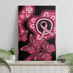 Australia Indigenous Canvas Wall Art Breast Cancer Black Aboriginal Butterfly