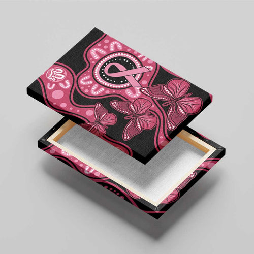 Australia Indigenous Canvas Wall Art Breast Cancer Black Aboriginal Butterfly