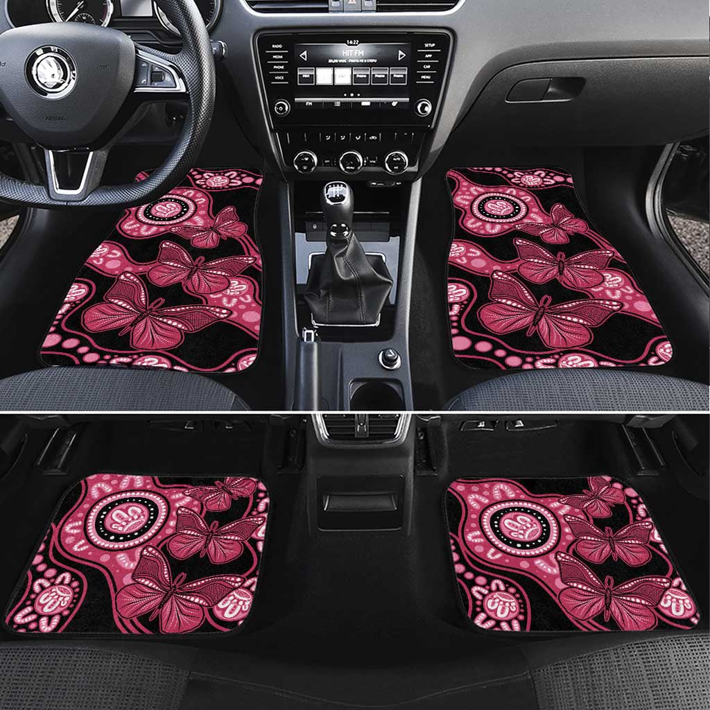 Australia Indigenous Car Mats Breast Cancer Black Aboriginal Butterfly