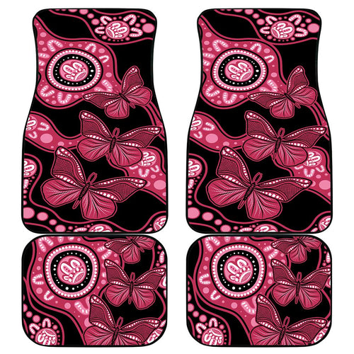 Australia Indigenous Car Mats Breast Cancer Black Aboriginal Butterfly