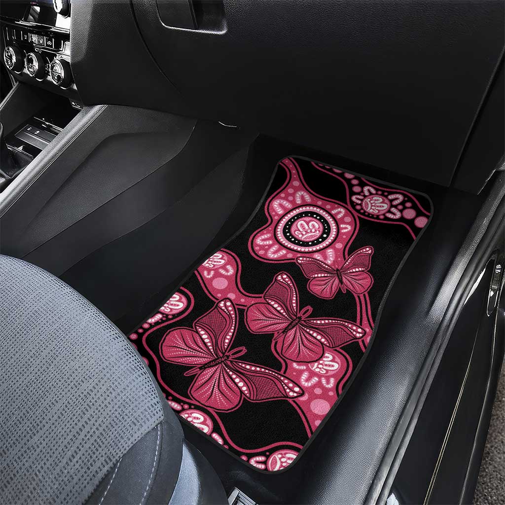 Australia Indigenous Car Mats Breast Cancer Black Aboriginal Butterfly